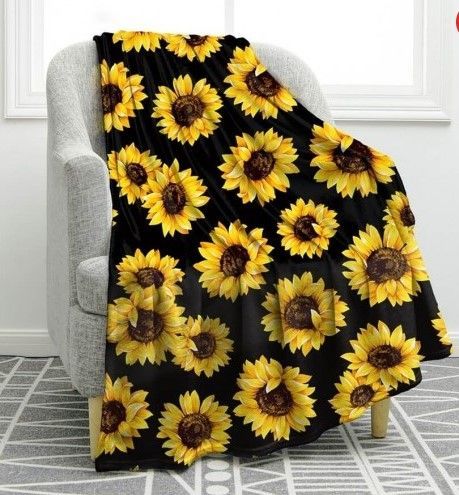 Sunflower Sherpa Fleece Blanket