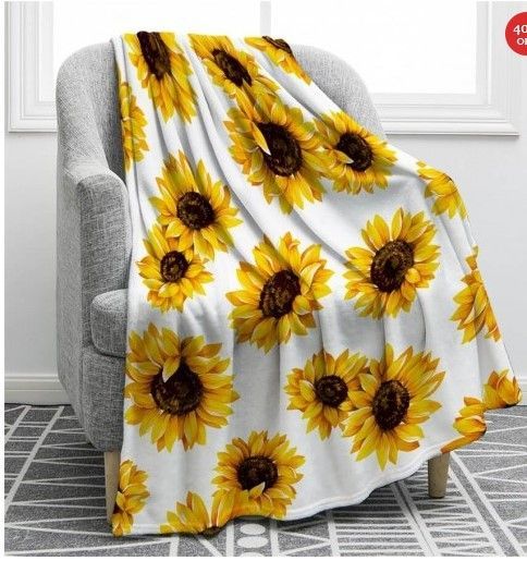 Sunflower Sherpa Fleece Blanket
