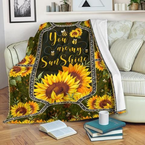 Sunflower Sherpa Fleece Blanket