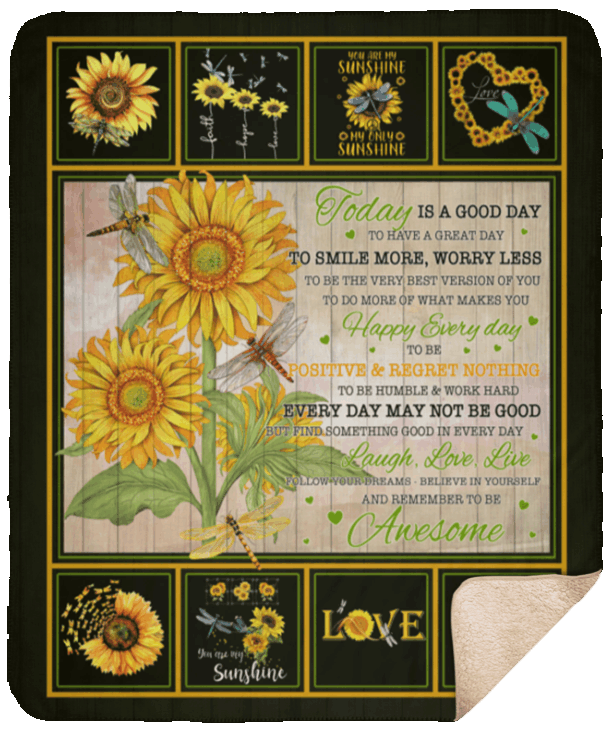 Sunflower Sherpa Fleece Blanket