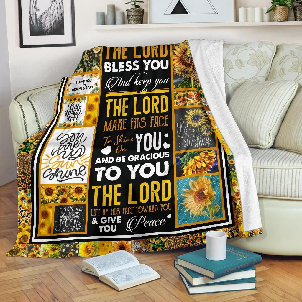 Sunflower Sherpa Fleece Blanket
