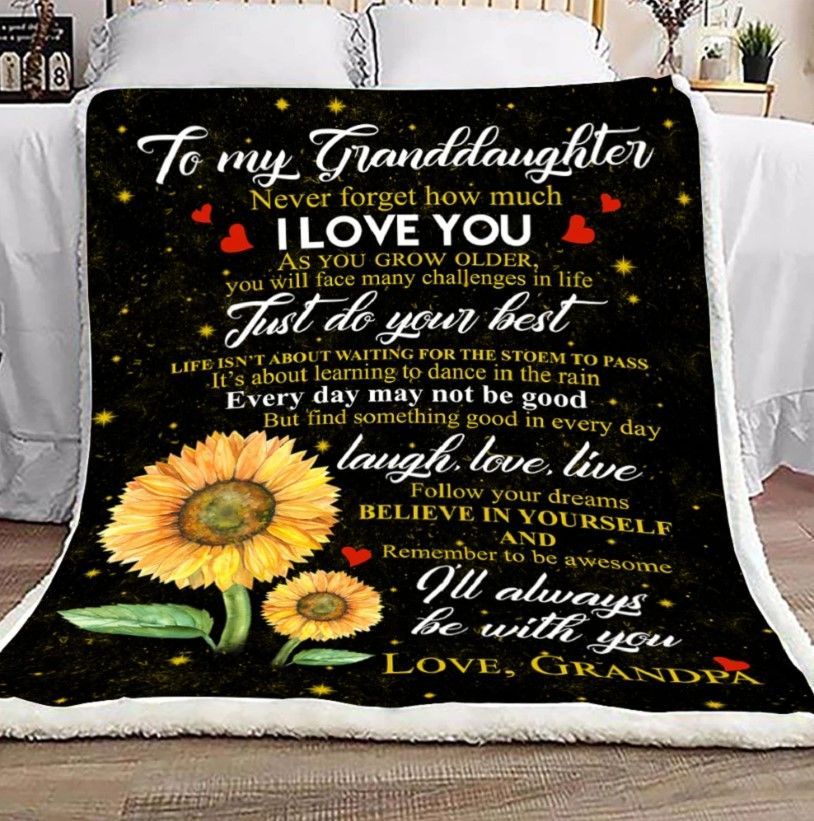 Sunflower Sherpa Fleece Blanket