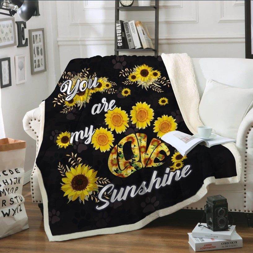 Sunflower Sherpa Fleece Blanket