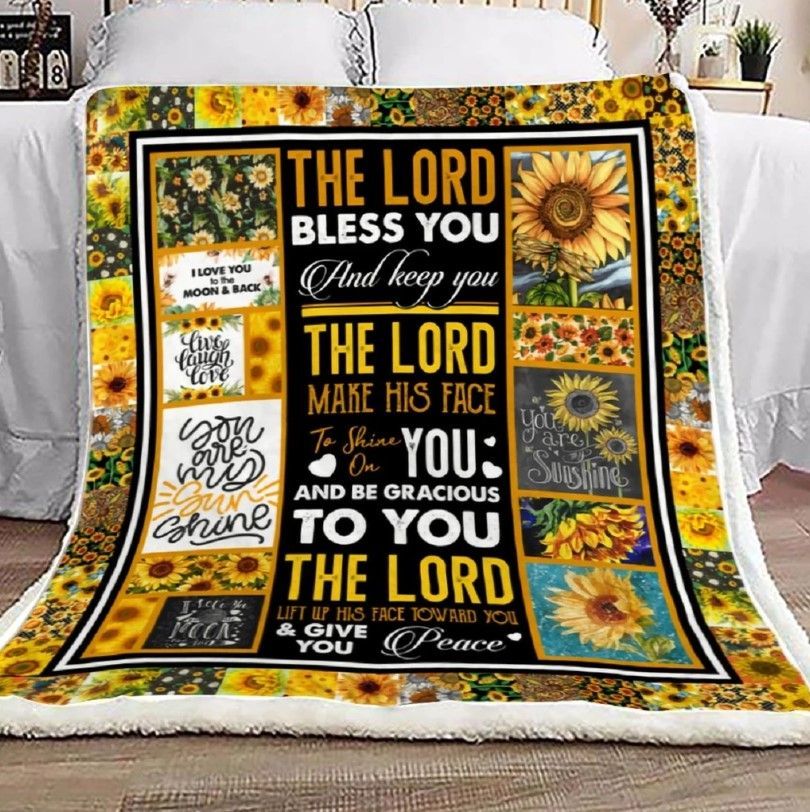 Sunflower Sherpa Fleece Blanket