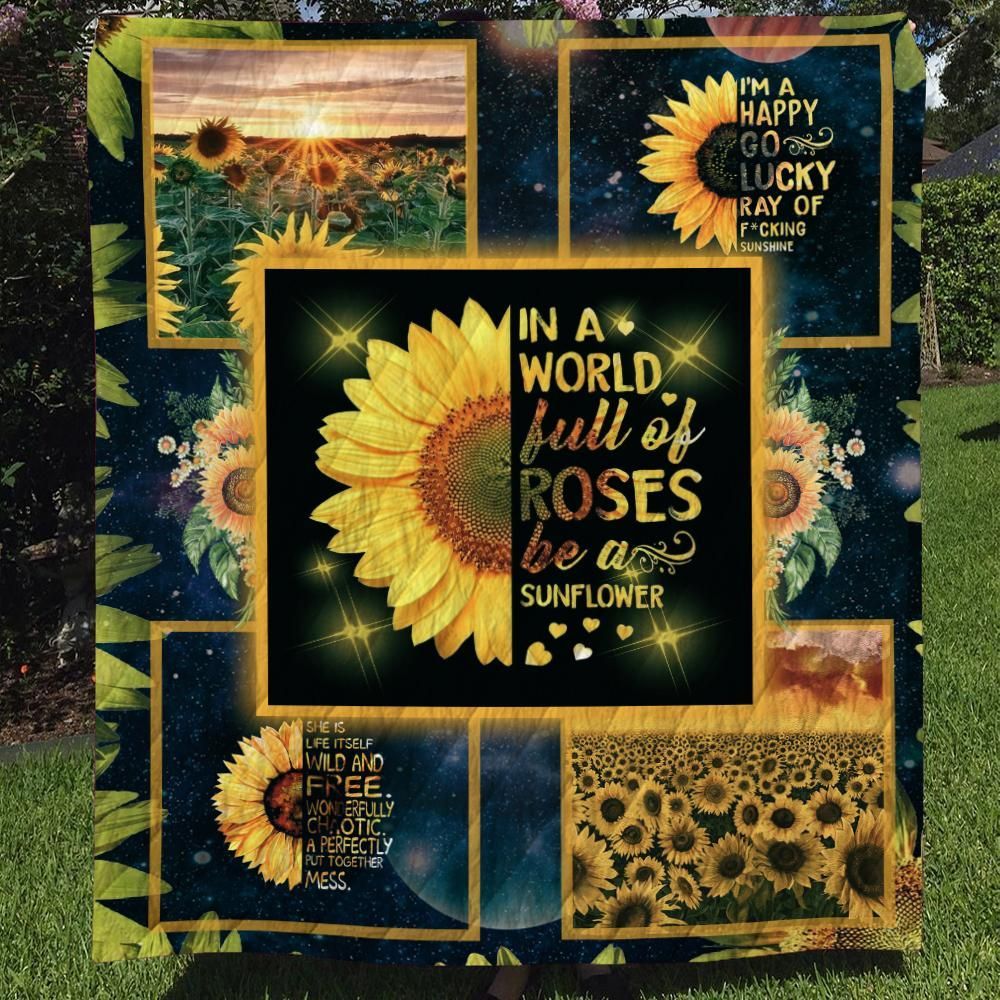 Sunflower Sherpa Fleece Blanket