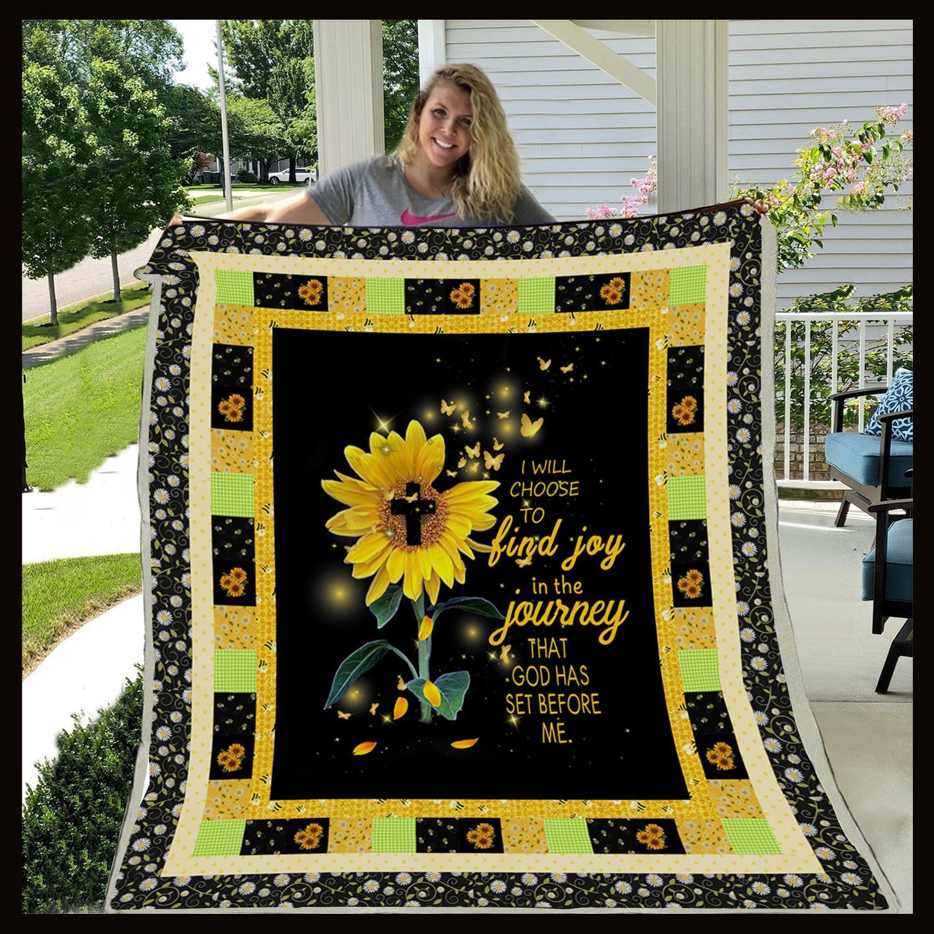 Sunflower Sherpa Fleece Blanket