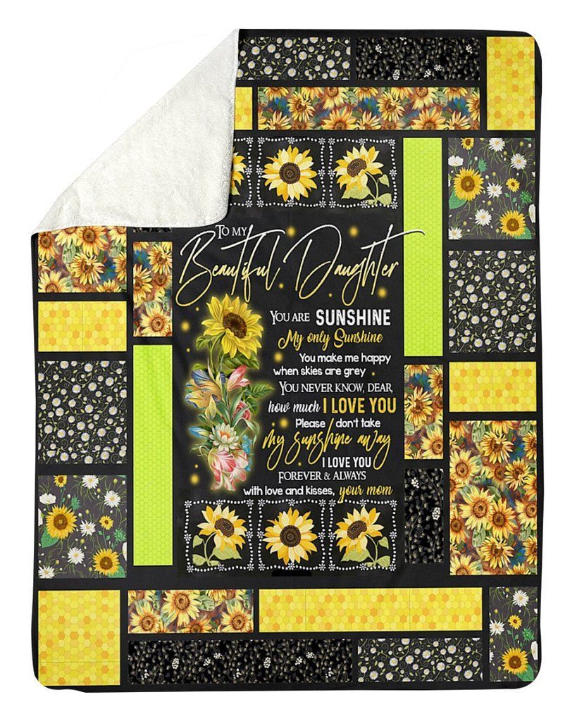 Sunflower Sherpa Fleece Blanket