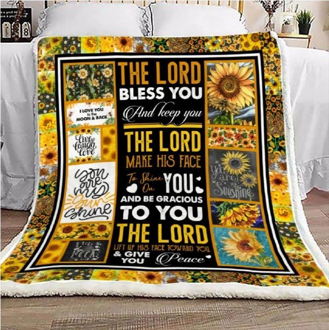Sunflower Sherpa Fleece Blanket