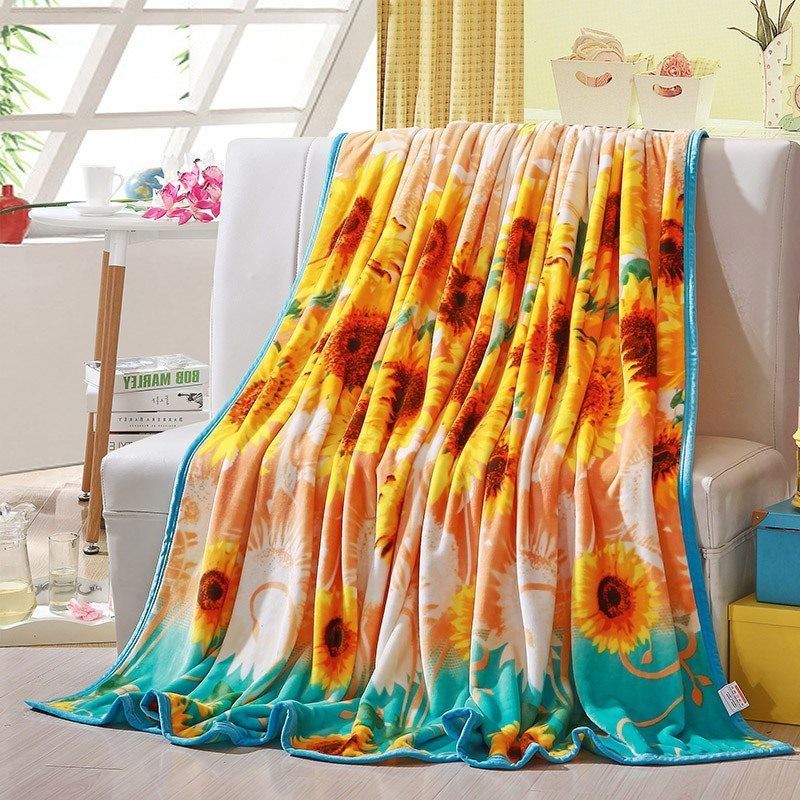 Sunflower Sherpa Fleece Blanket