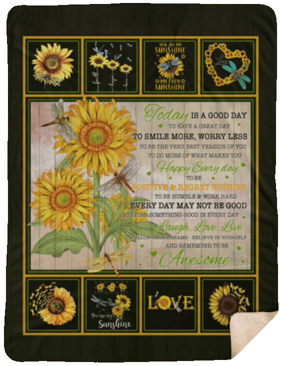 Sunflower Sherpa Fleece Blanket