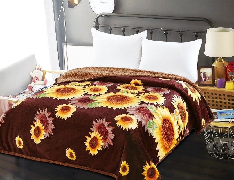 Sunflower Sherpa Fleece Blanket