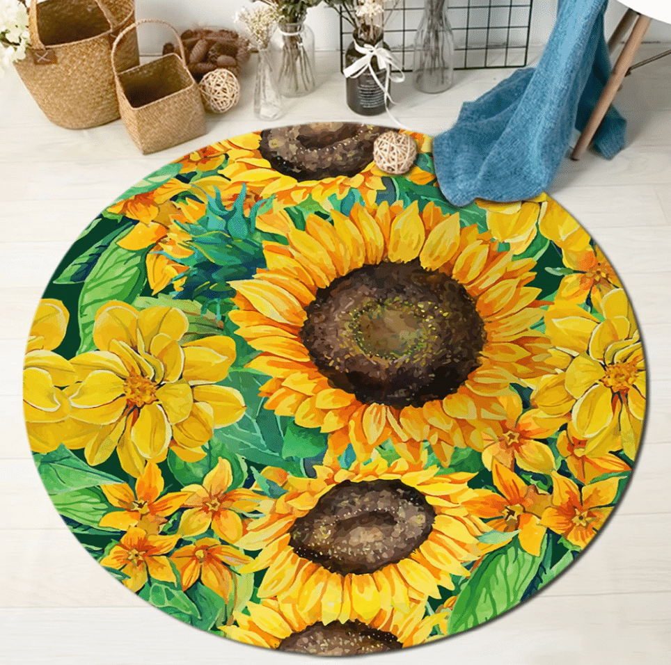 Sunflower Round Carpet