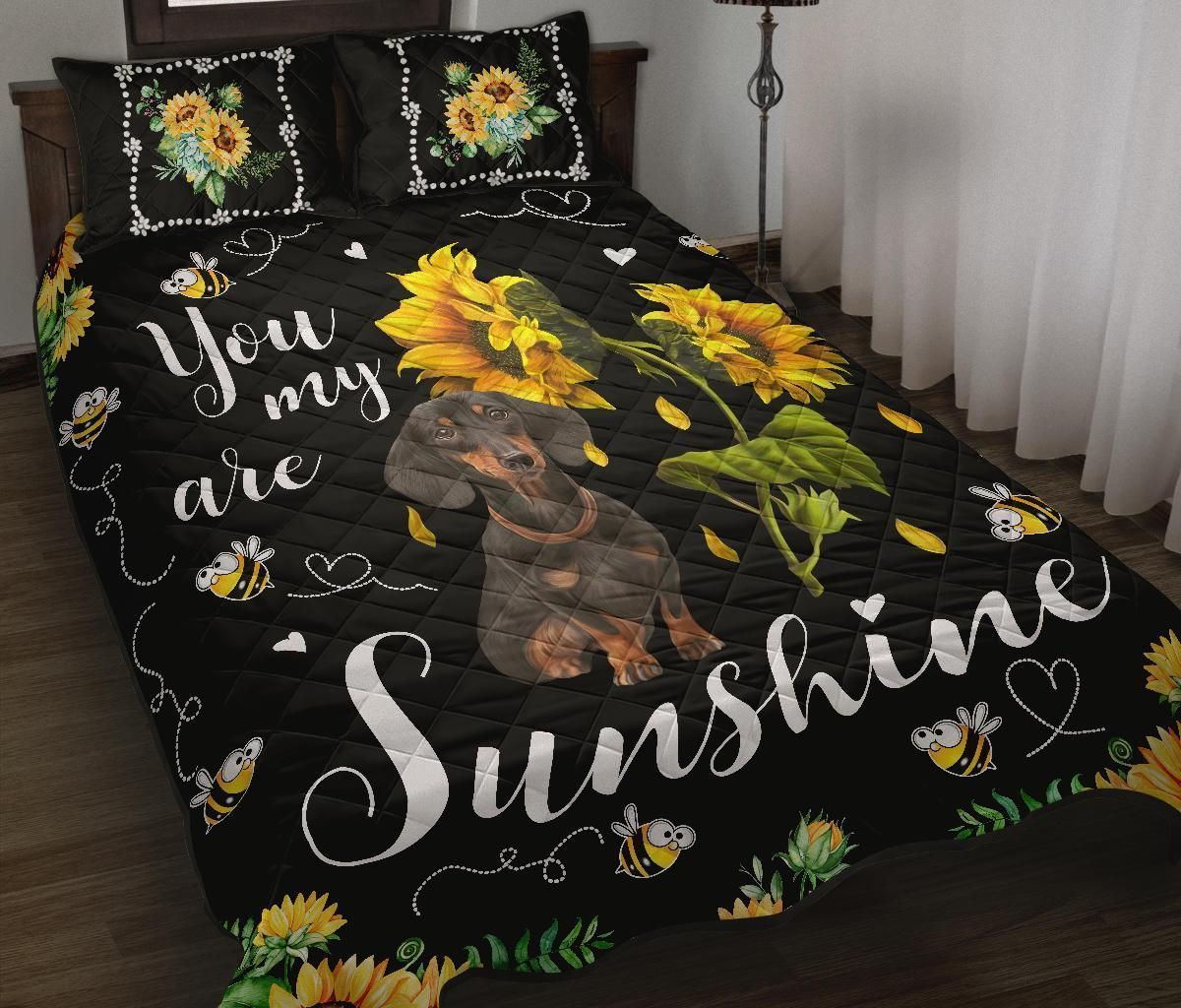 Sunflower Dachshund Bedding Set