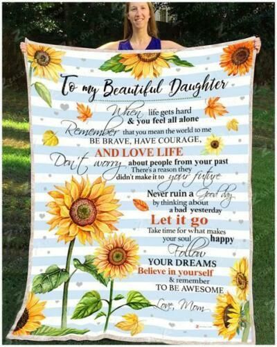 Sunflower Daughter Sherpa Fleece Blanket