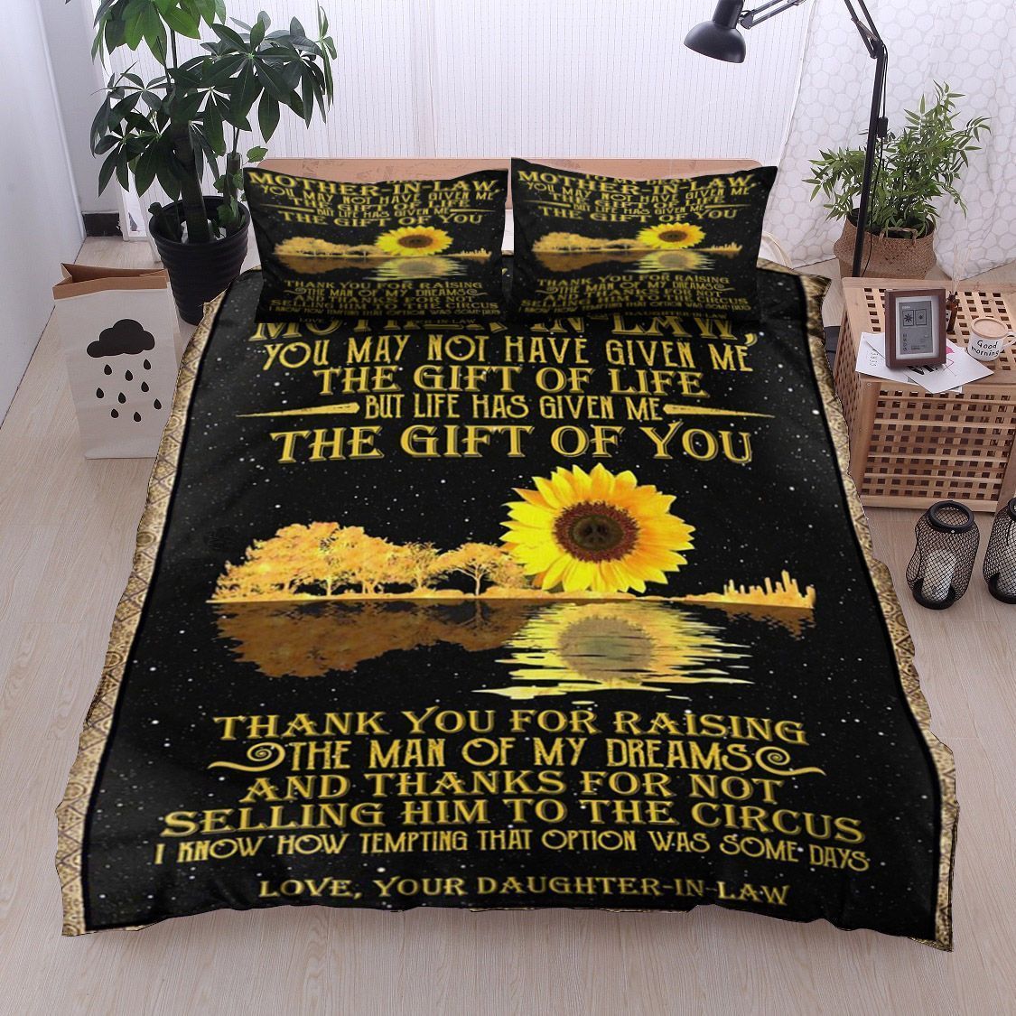 Sunflower Daughter To Mother In Law Bedding Set