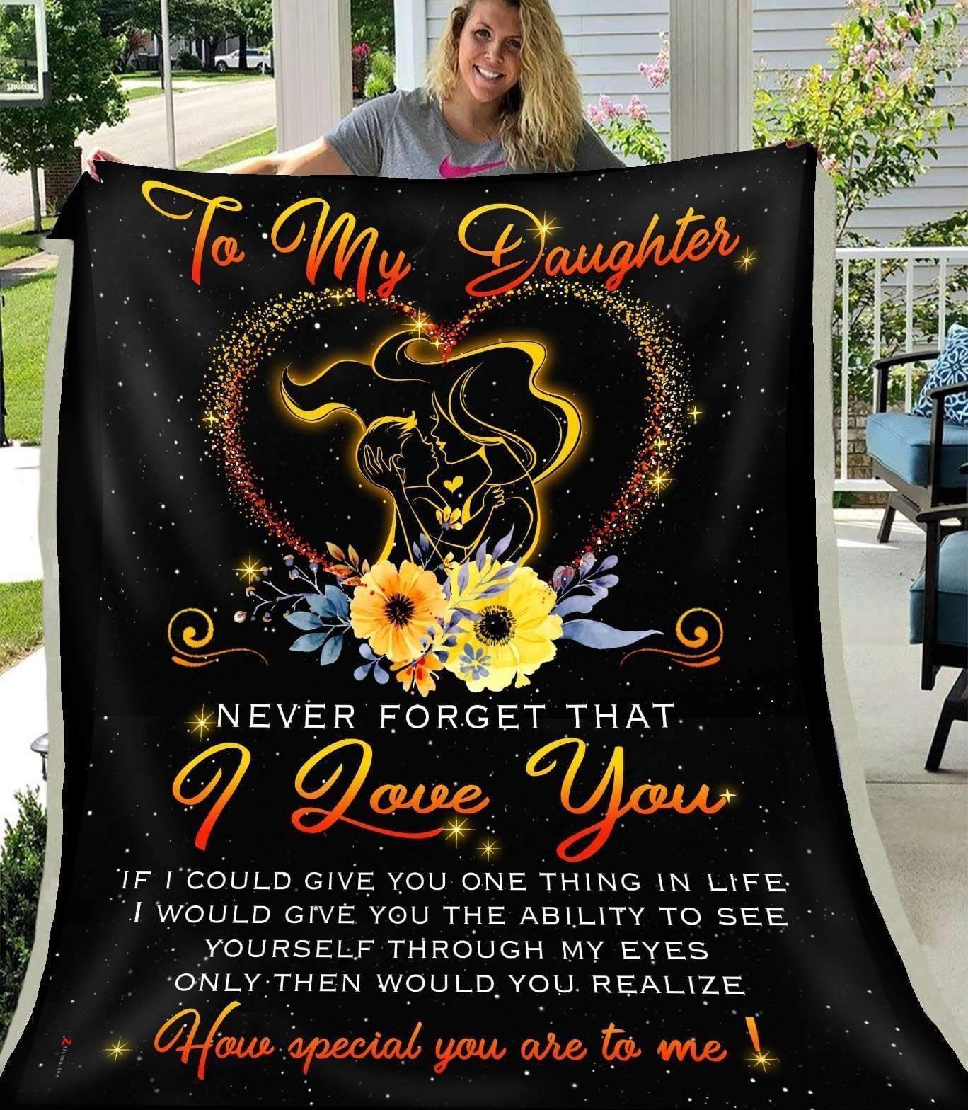 Sunflower Daughter What My Heart Sounded Like From Inside Sherpa Fleece Blanket