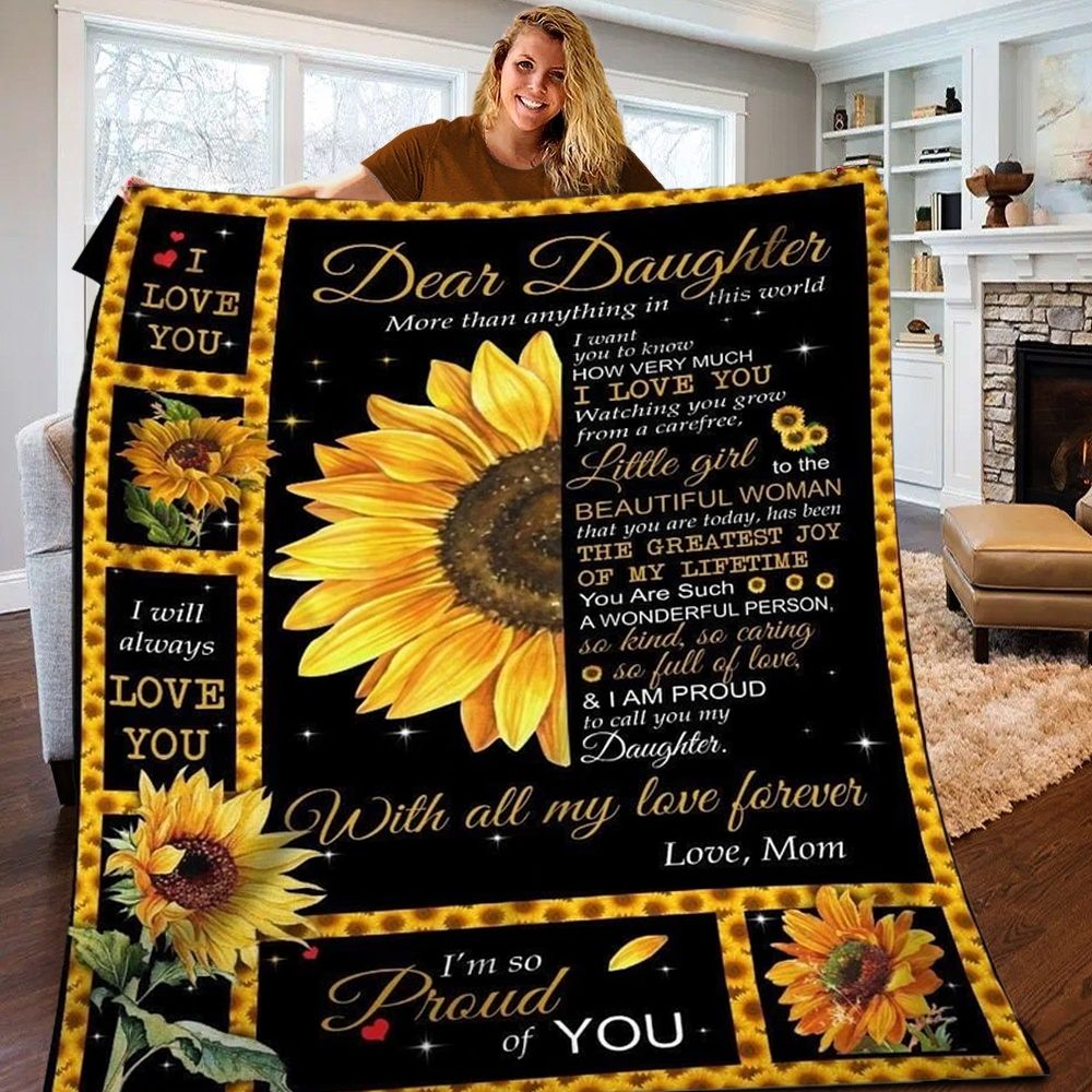Sunflower Dear Daughter DPC221010 Quilt Blanket