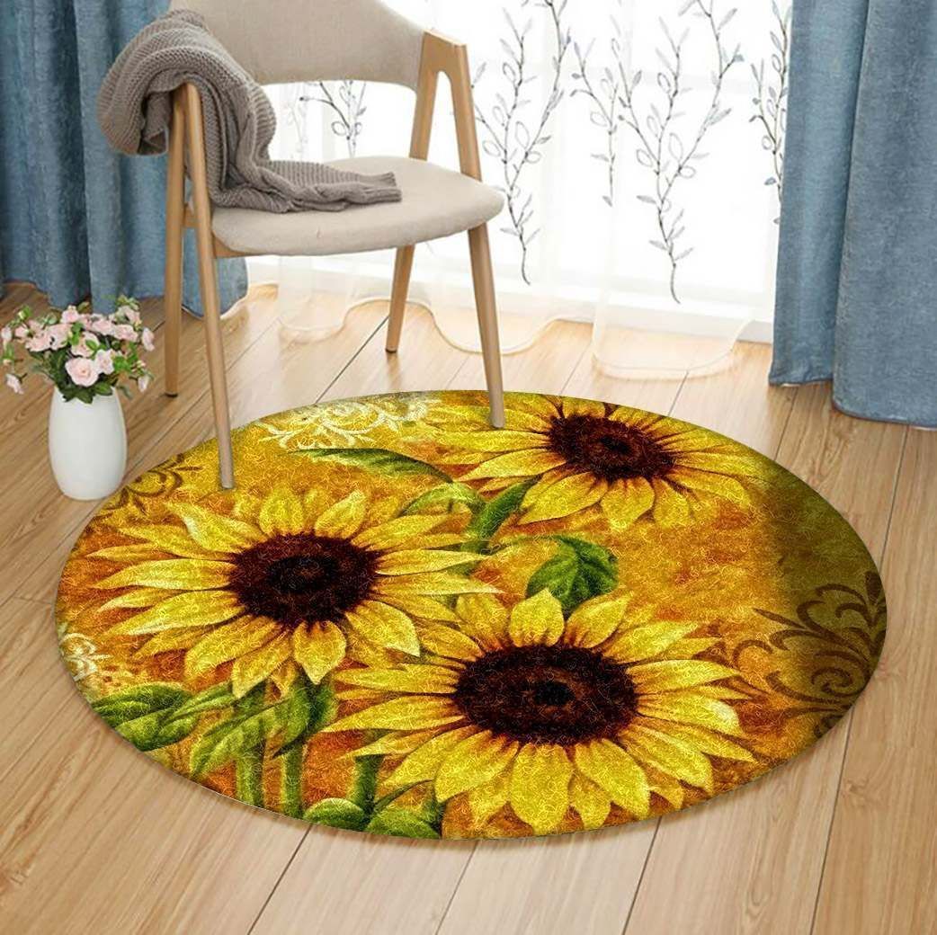 Sunflower Round Carpet