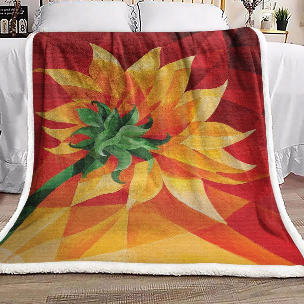 Sunflower Sherpa Fleece Blanket