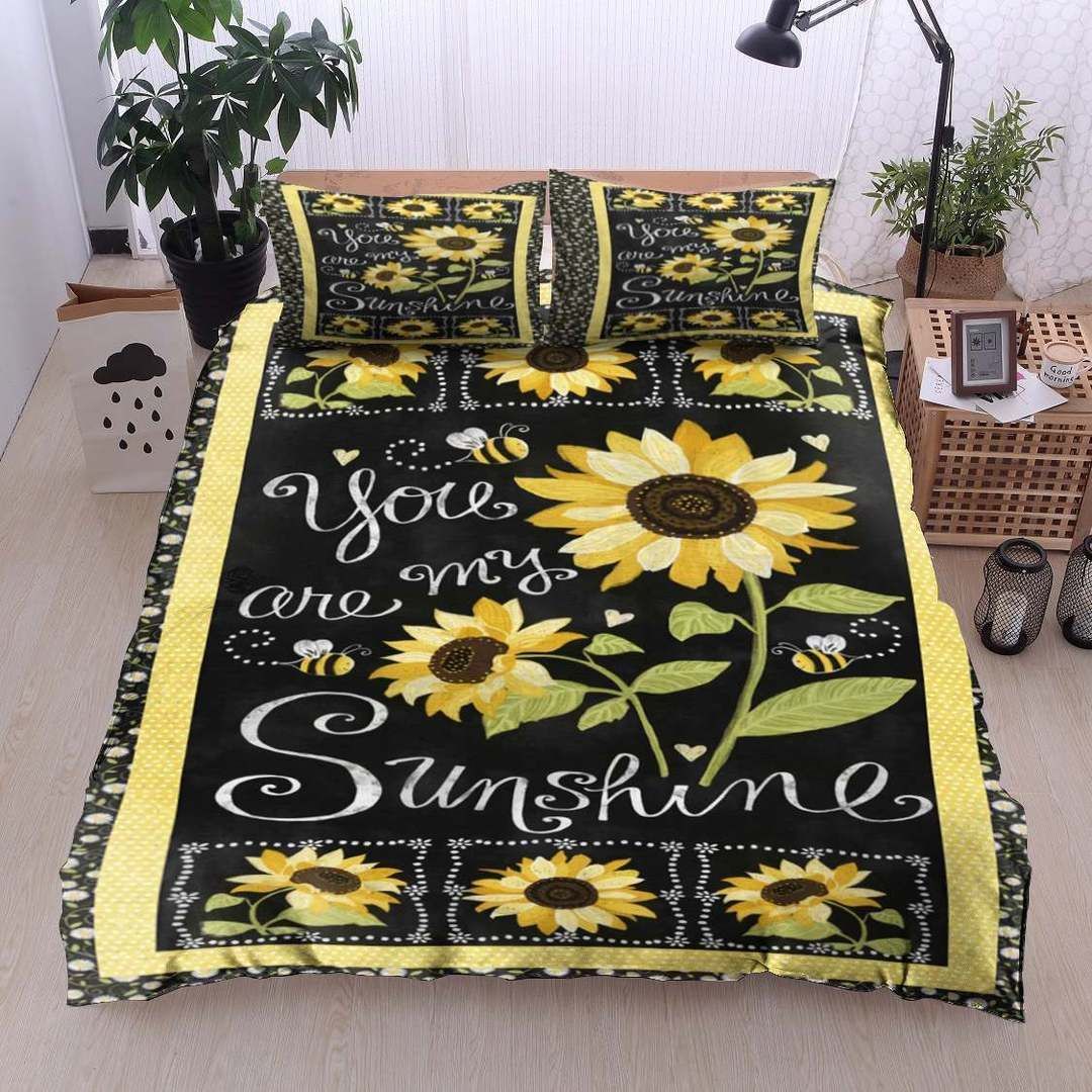 Sunflower Twin Queen King Cotton Bed Sheets Spread Comforter Bedding Set