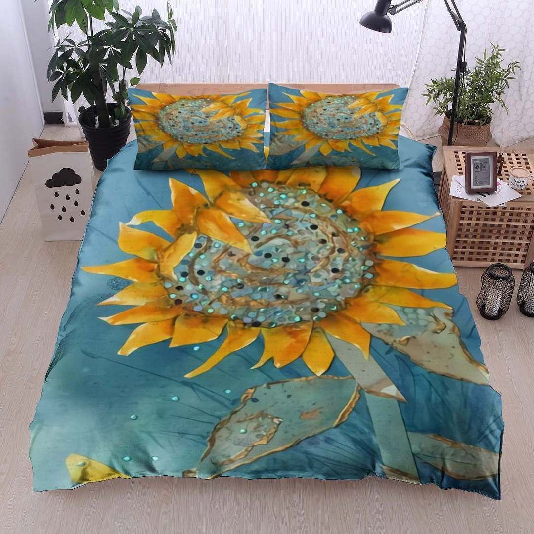 Sunflower Twin Queen King Cotton Bed Sheets Spread Comforter Bedding Set