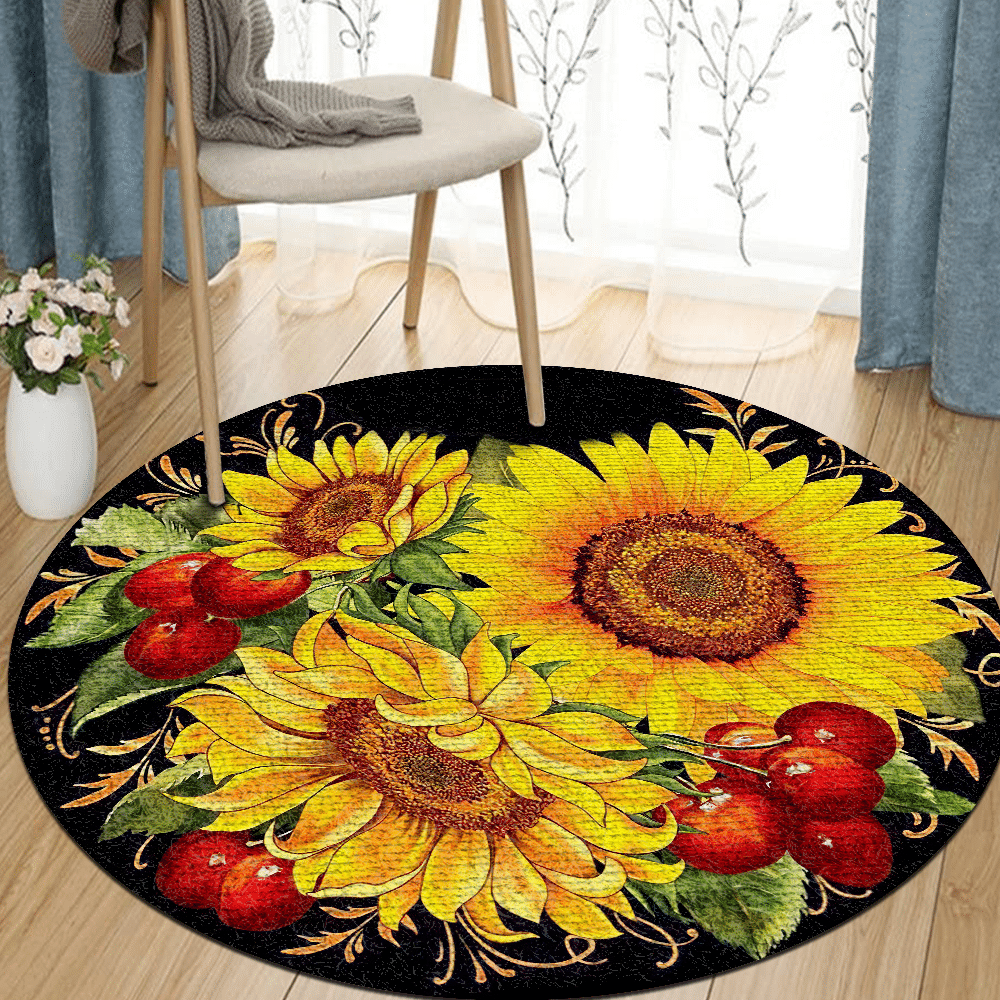 Sunflower Round Carpet