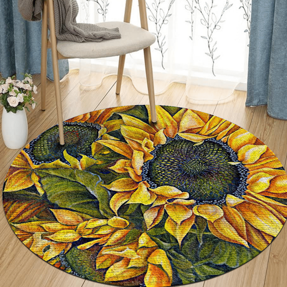 Sunflower Round Carpet