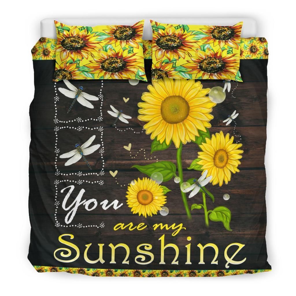 Sunflower Dragonfly Bedding Set
