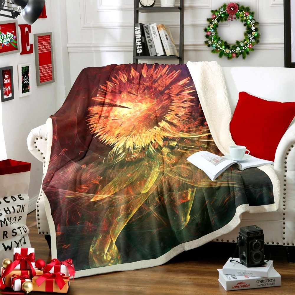 Sunflower Sherpa Fleece Blanket