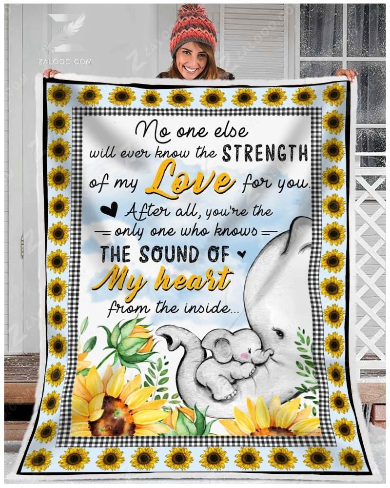 Sunflower Elephant The Soul Of My Heart Sherpa Fleece Blanket