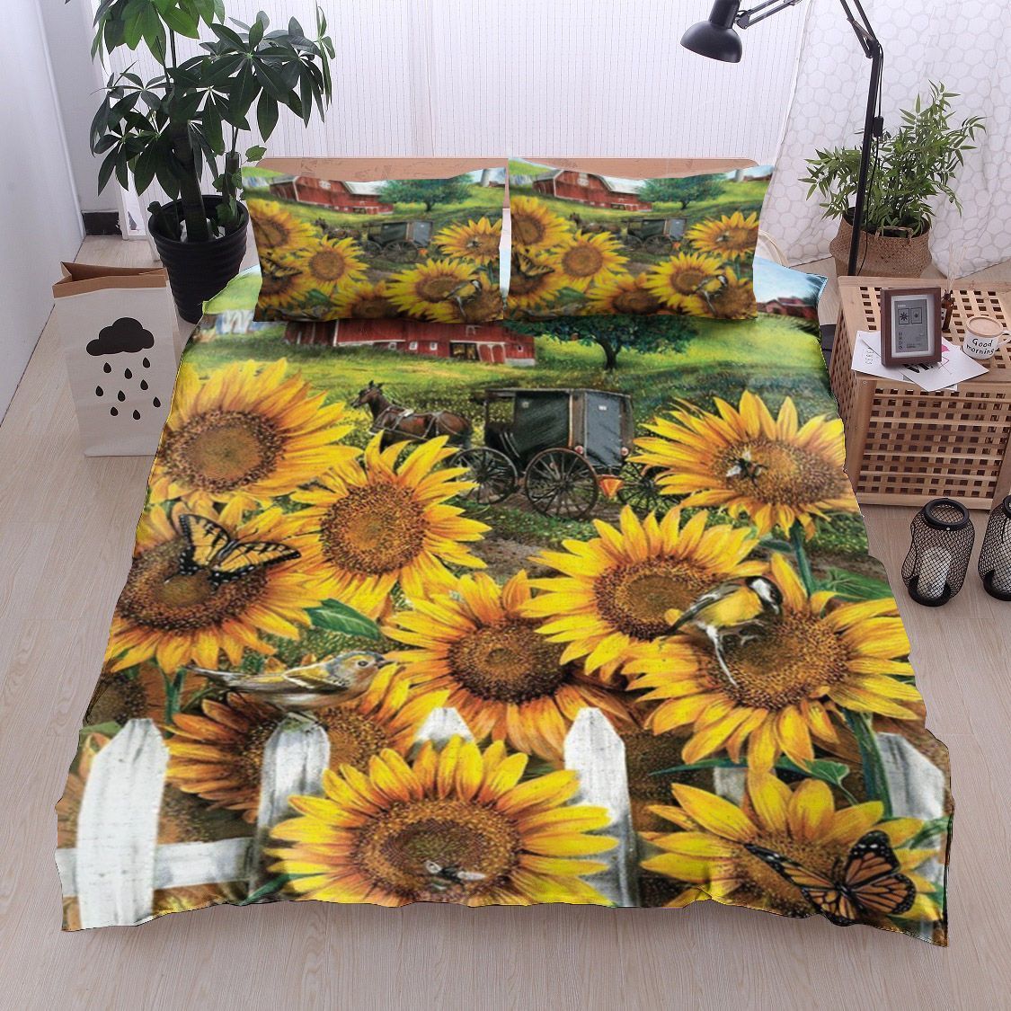 Sunflower Farm Bird Bedding Set