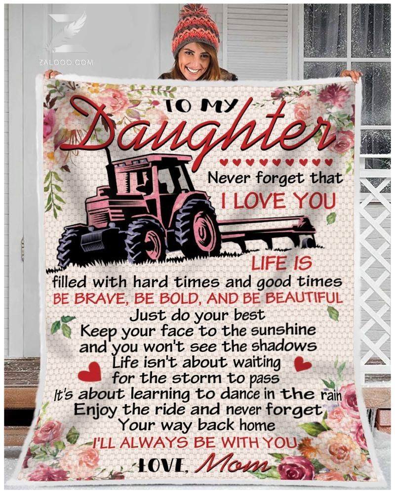 Sunflower Farm To My Daughter Your Way Back Home Love Mom Sherpa Fleece Blanket