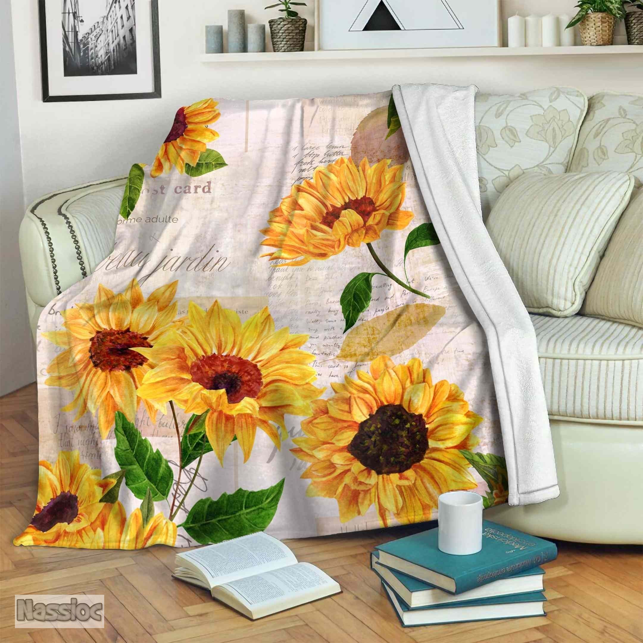 Sunflower Fleece Blanket
