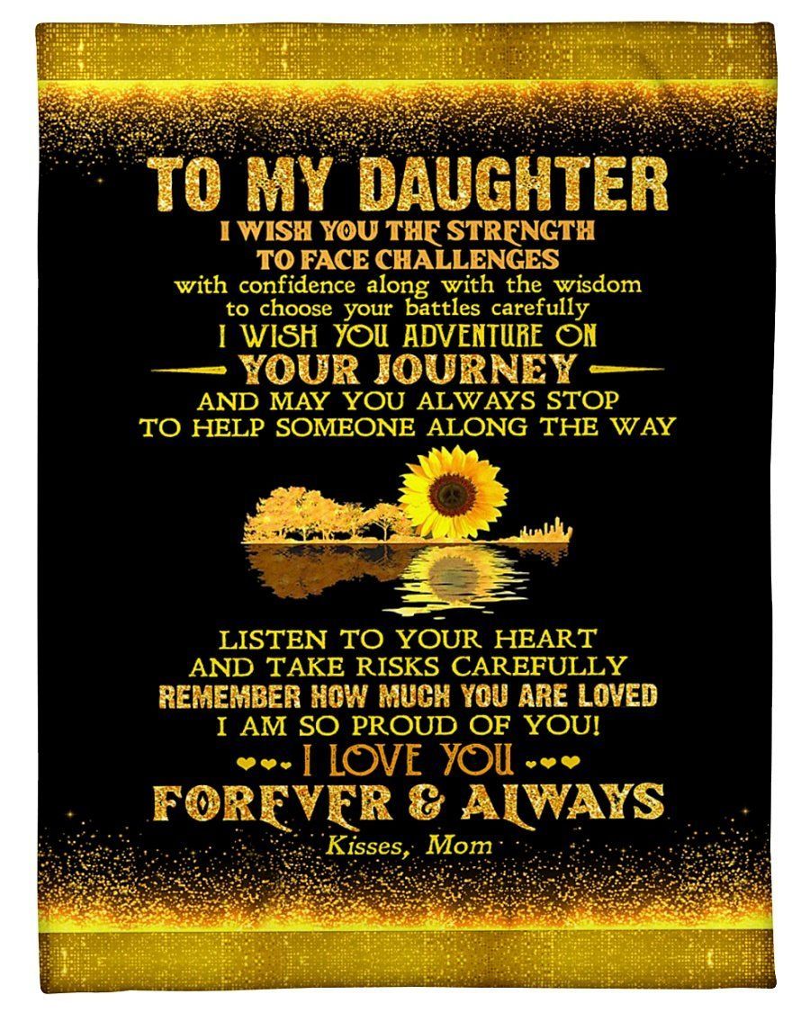 Sunflower Fleece Blanket Mom To Daughter So Proud Of You Fleece Blanket