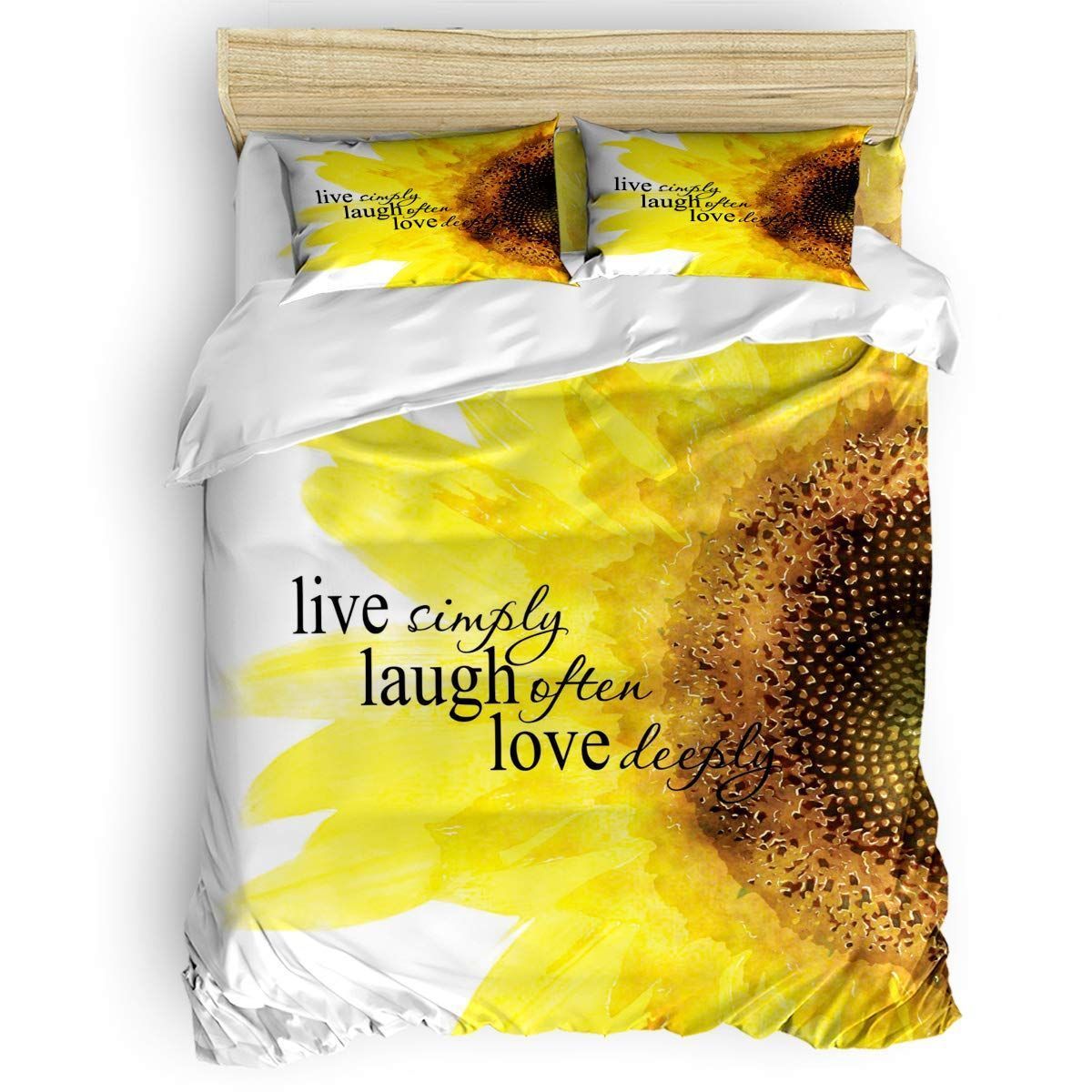 Sunflower Flower Live Simply Laugh Often Love Bedding Set