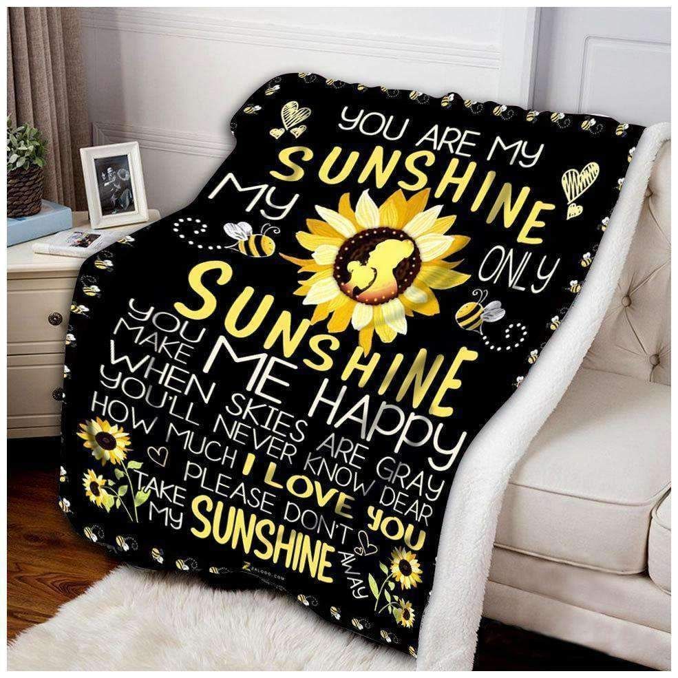 Sunflower Gift For Daughter You Make Me Happy Blanket