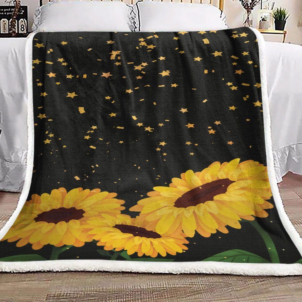 Sunflower Sherpa Fleece Blanket