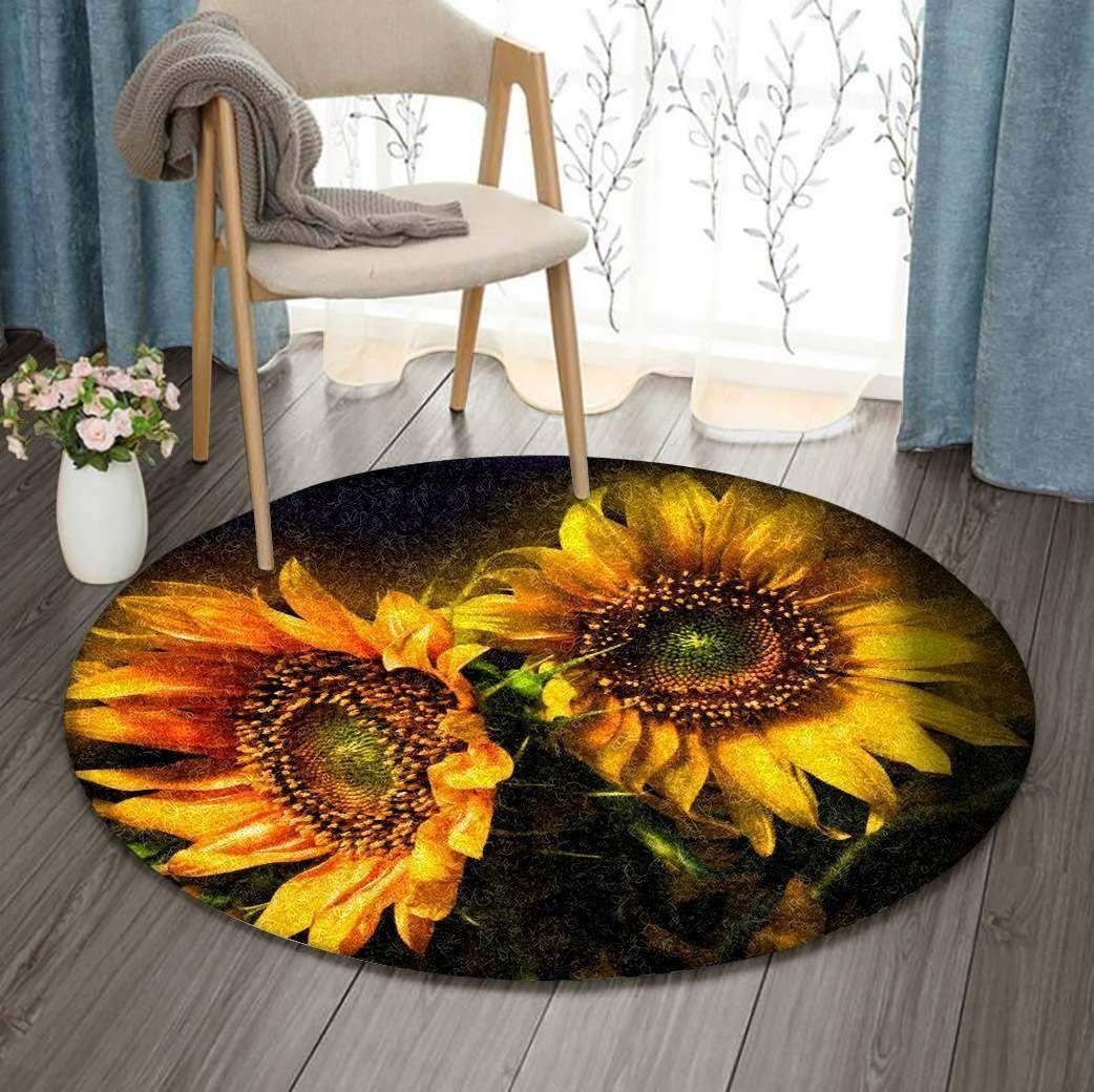 Sunflower Round Carpet