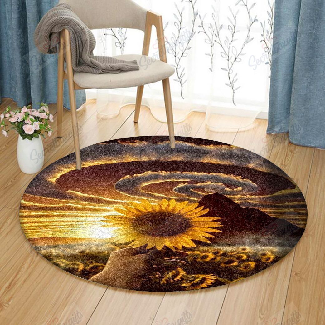 Sunflower Hill Round Carpet
