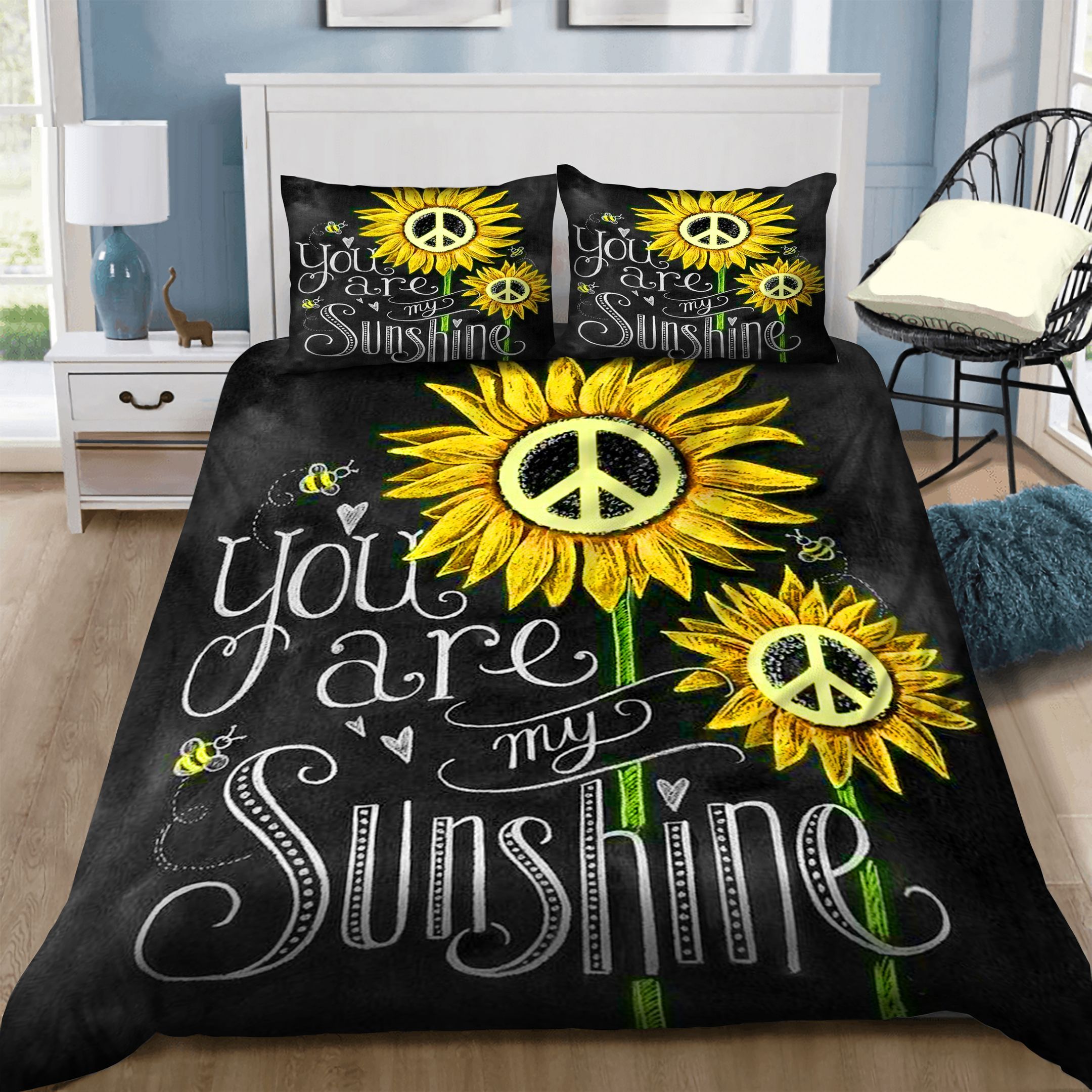 Sunflower Hippie Bedding Set