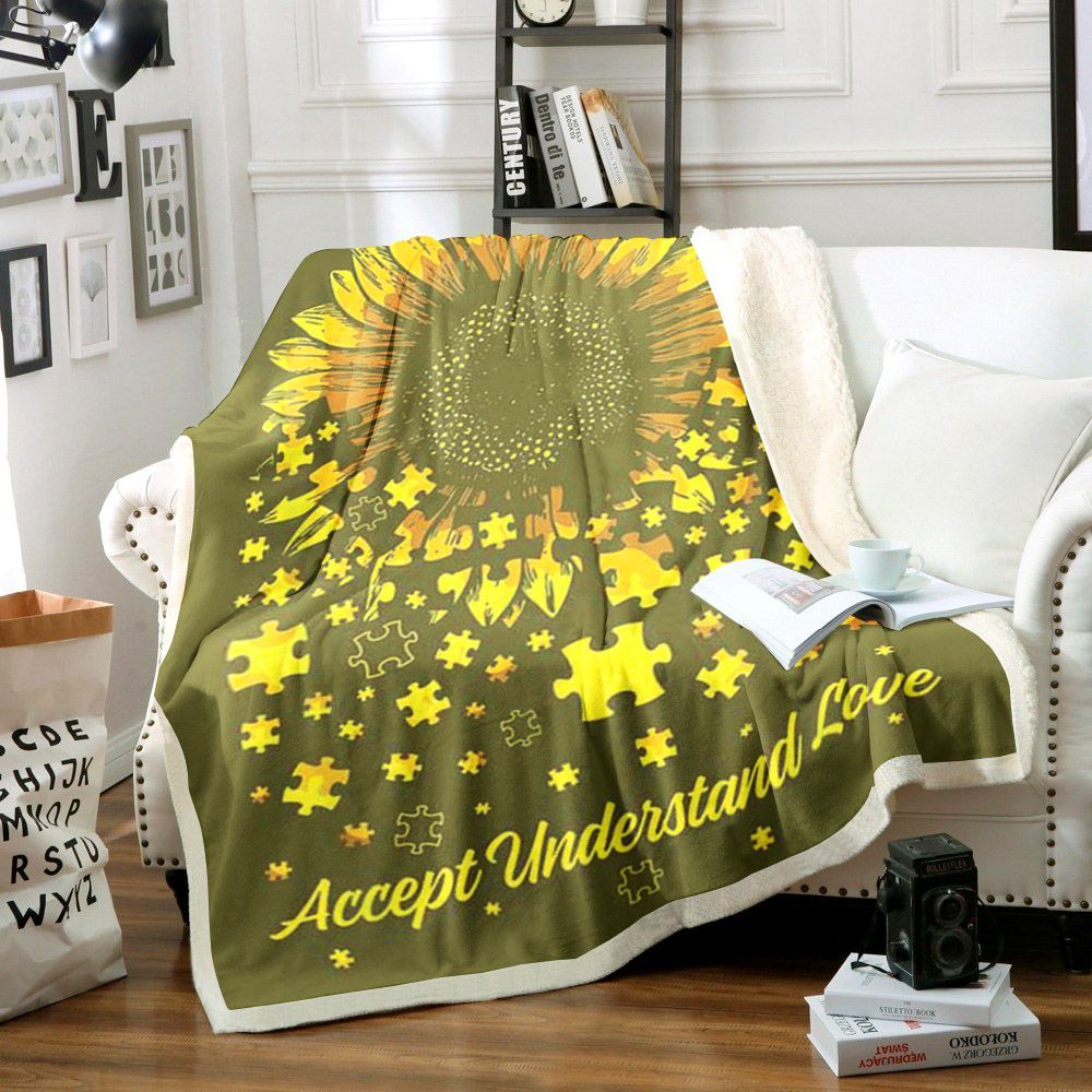 Sunflower Sherpa Fleece Blanket