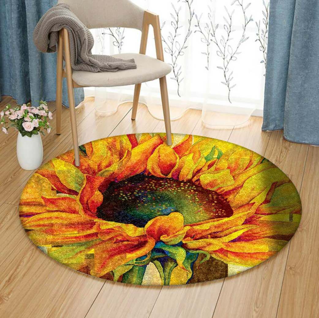 Sunflower Round Carpet