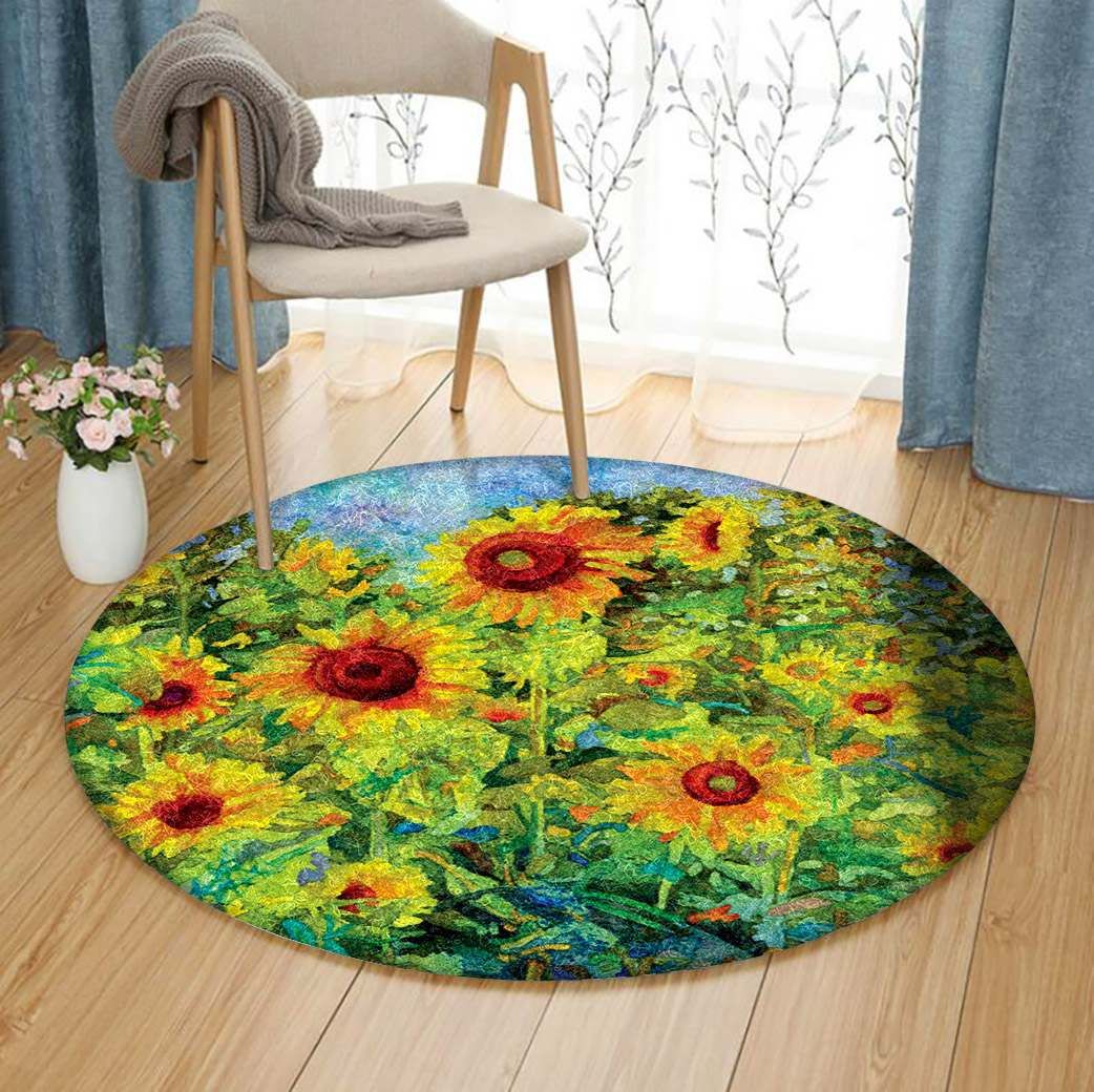 Sunflower Round Carpet