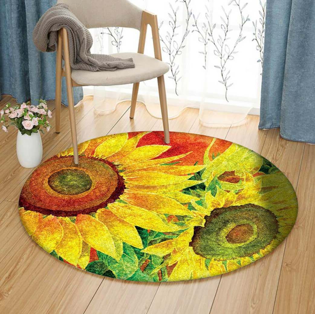 Sunflower Round Carpet