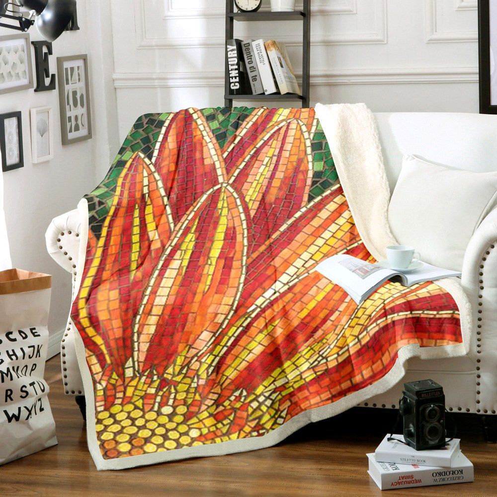 Sunflower Sherpa Fleece Blanket