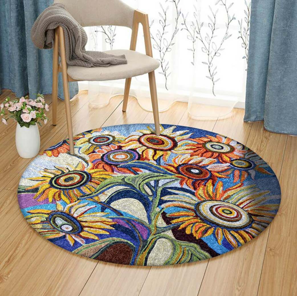 Sunflower Round Carpet