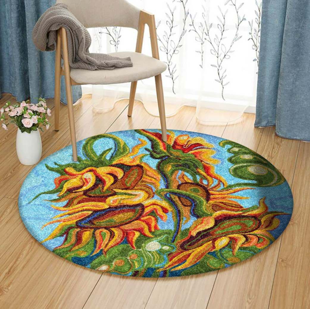Sunflower Round Carpet