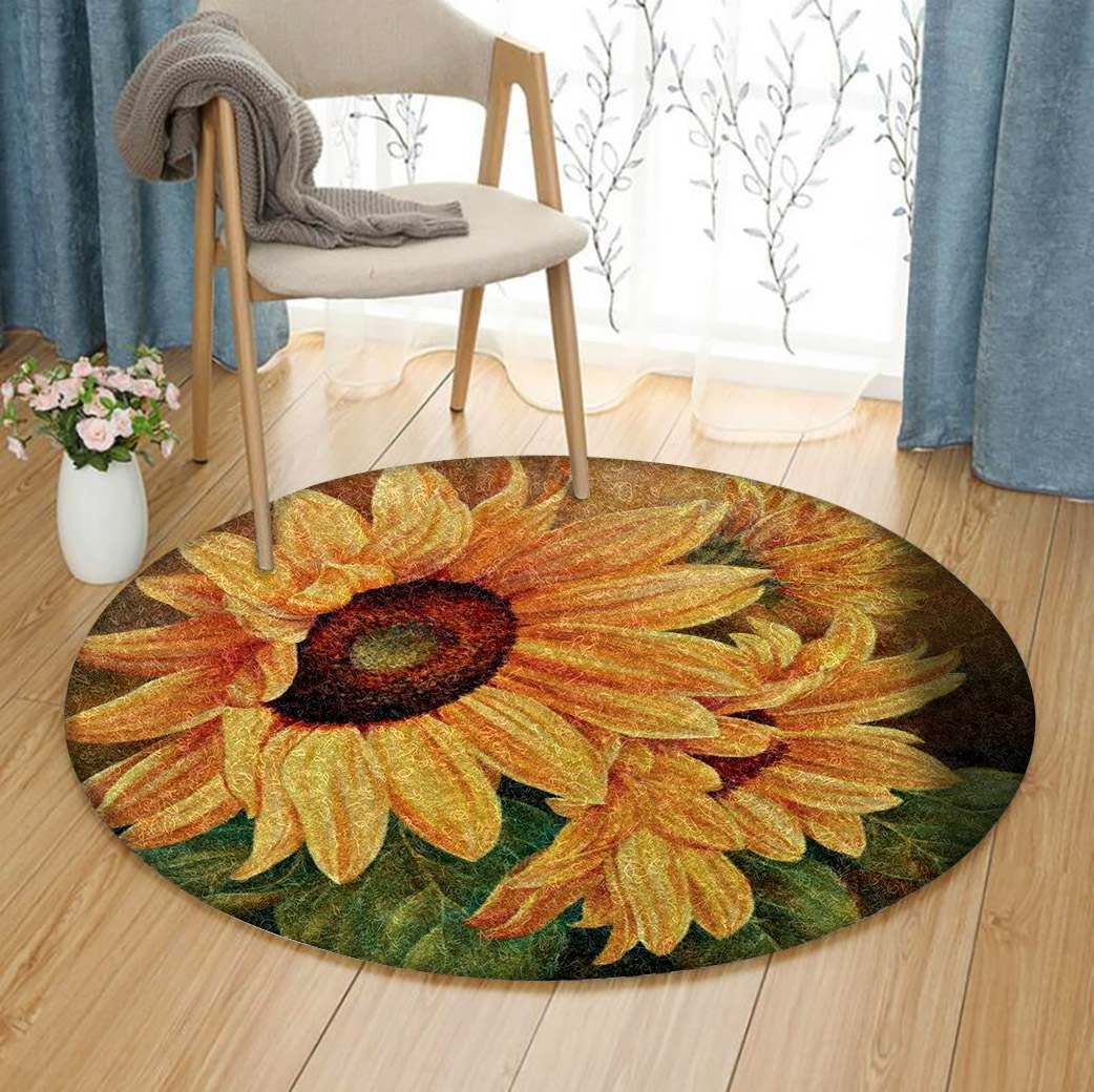 Sunflower Round Carpet