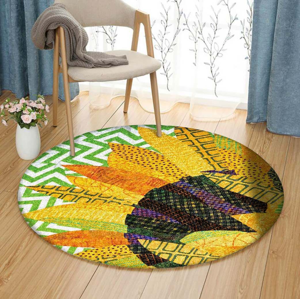 Sunflower Round Carpet