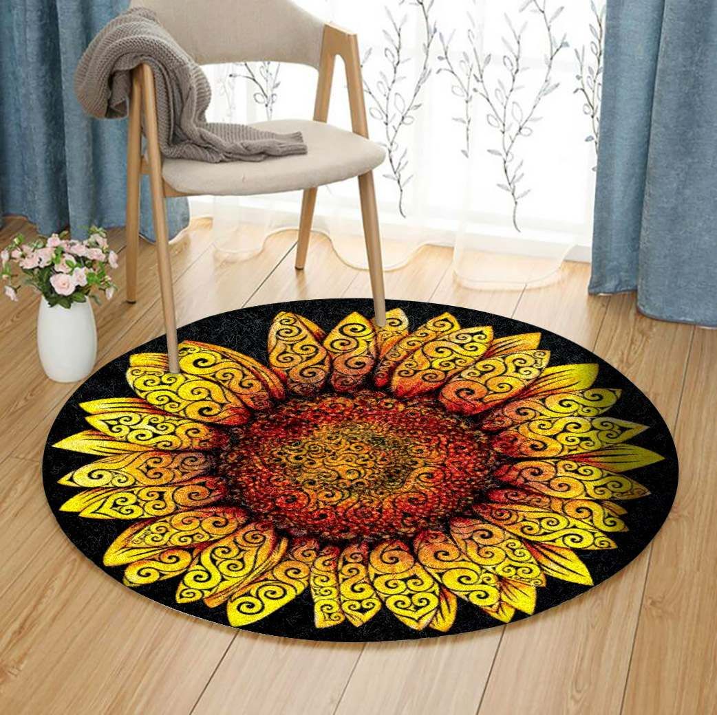 Sunflower Round Carpet